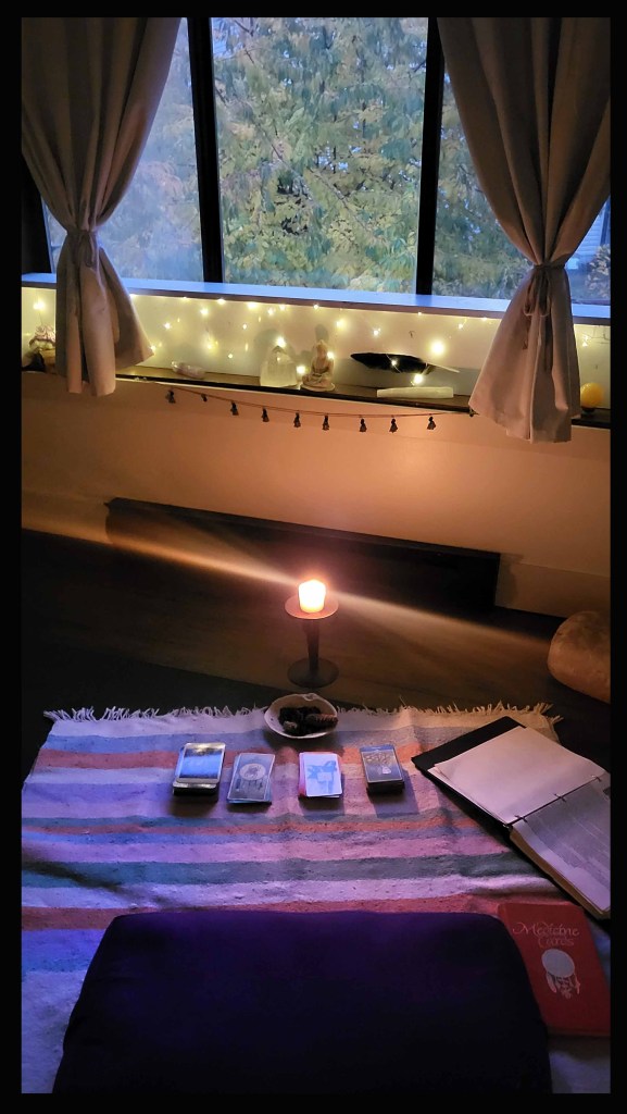 Meditation and yoga studio. Monthly horoscopes from Navigating the Stars. 